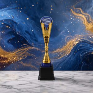 Acrylic Awards Gold Blue Trophies A0009 | Buy Online at Trophy-World Malaysia Supplier